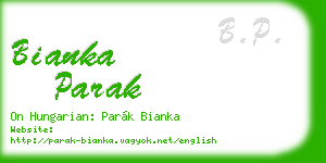bianka parak business card